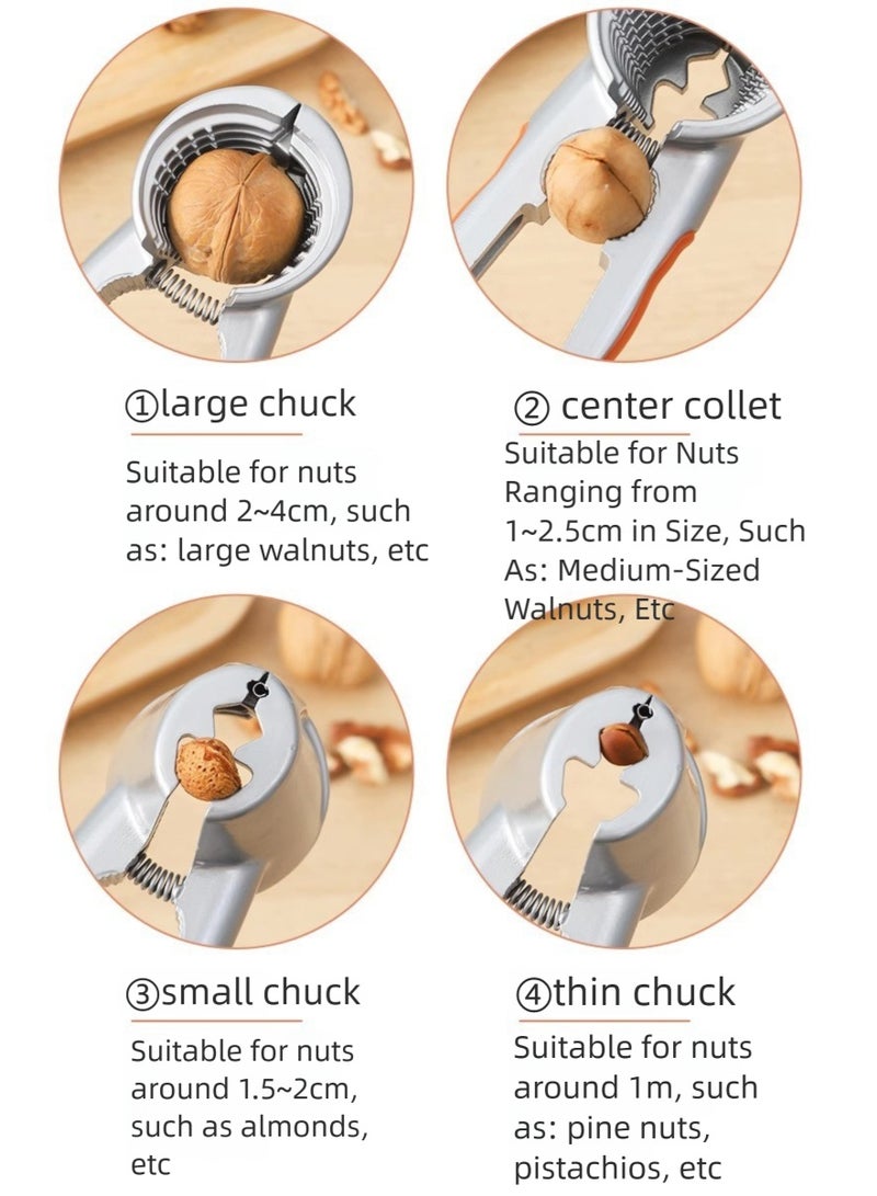 Multifunctional Aluminum Alloy Nut Cracker l Walnut & Pecan Sheller with Anti-Slip & Splash-Proof Design | Easy-to-Use | Heavy-Duty Nut Opener for Walnuts, Hazelnuts, Almonds - Image 5